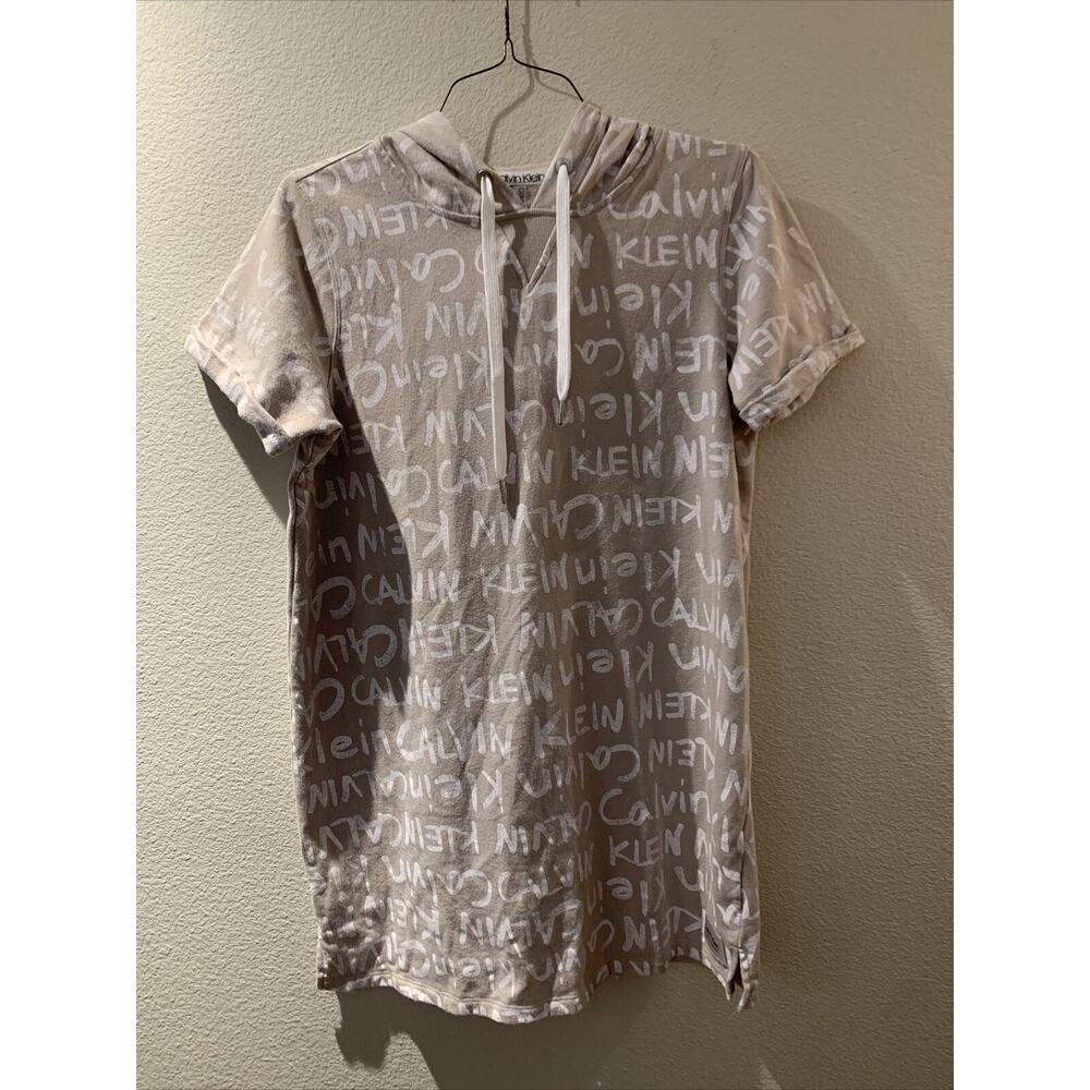 Calvin Klein Performance Beige Hooded Short Dress Size Womens XL
